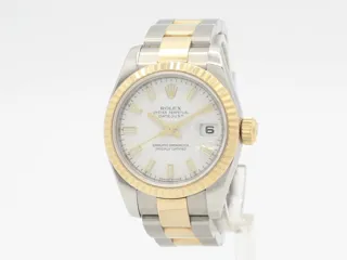 Rolex Lady-Datejust 179173 Stainless steel and 18k yellow gold White