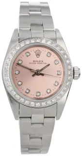 Rolex Oyster Perpetual 76080 Stainless steel pink