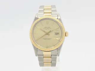 Rolex Oyster Perpetual Date 15053 Stainless steel and 18k yellow gold Champagne