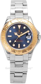 Rolex Yacht-Master 168623/5 35mm Polished steel$18 carat yellow gold Blue