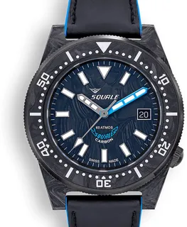 Squale T-183 T183AFCBL.RLBL Carbon fiber Black