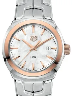 TAG Heuer Link Lady WBC1350.BA0600 Rose gold and Stainless steel White