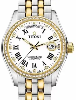 Titoni Cosmo 797 SY-019 40mm PVD coated$Stainless Steel$Yellow gold White