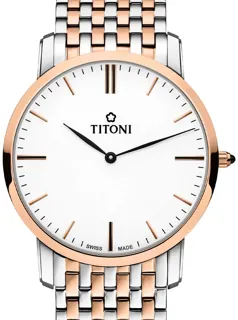 Titoni Slenderline TQ 52918 SRG-583 Rose gold White