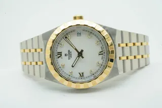 Tudor Royal M28403-0007 28403 Yellow gold and Stainless steel White