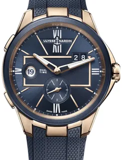 Ulysse Nardin Executive Dual Time 242-20-3/43 Rose gold Blue