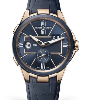 Ulysse Nardin Executive Dual Time 242-20/43 Rose gold Blue