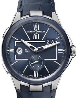 Ulysse Nardin Executive Dual Time 243-20/43 Stainless steel Blue