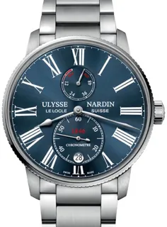 Ulysse Nardin Marine 1183-310-7M/43 Stainless steel Blue