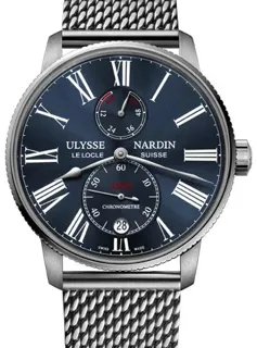 Ulysse Nardin Marine 1183-310-7MIL/43 Stainless steel Blue