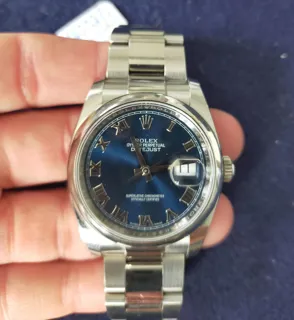 Rolex Datejust 36 116200 Stainless steel Blue