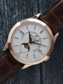 Patek Philippe Perpetual Calendar 5496R 39.5mm Rose gold Silver