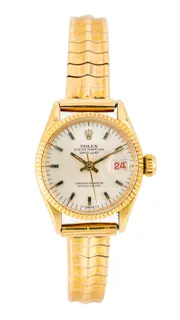 Rolex Oyster Perpetual Date 6517 24mm 18k yellow gold Silver