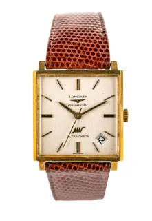 Longines 30mm 18k yellow gold Silver