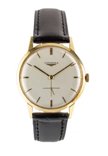 Longines 34mm 18k yellow gold Silver