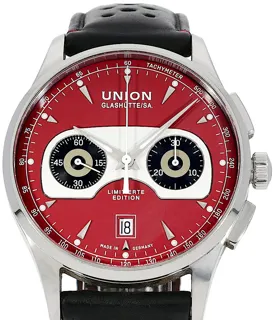 Union Glashütte Noramis Chronograph D008.427.16.421.09 Stainless steel Rot