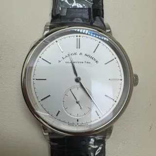 A. Lange & Söhne Saxonia 380.026 38.5mm White gold Silver