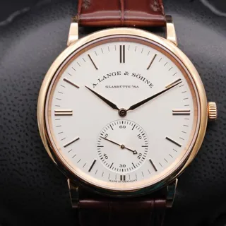 A. Lange & Söhne Saxonia 380.033 38.5mm Rose gold Silver