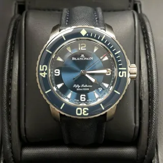 Blancpain Fifty Fathoms 5015-12B40-O52A 45mm Titanium Blue