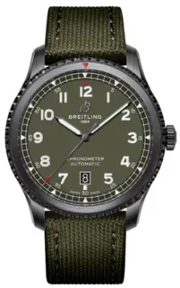 Breitling Aviator 8 M173152A1L1X1 Stainless steel and Black DLC Green