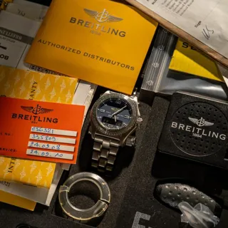 Breitling Emergency E56321 43mm Titanium Blue