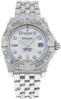 Breitling Galactic A71356 Stainless steel Mother of Pearl White$Diamond