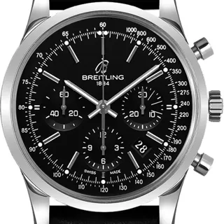 Breitling Transocean Chronograph AB015212/BA99/435X 43mm Stainless steel Black