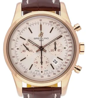 Breitling Transocean Chronograph RB015212/G738 43mm Rose gold Silver