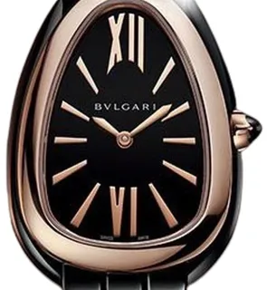 Bulgari Serpenti 103704 33mm Rose gold and Stainless steel Black