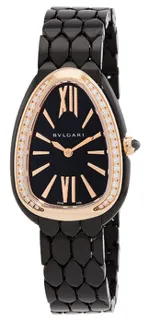 Bulgari Serpenti 103706 Rose gold and Stainless steel Black