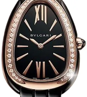 Bulgari Serpenti 103706 33mm Rose gold and Stainless steel Black