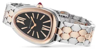 Bulgari Serpenti 103799 33mm Rose gold and Stainless steel Black