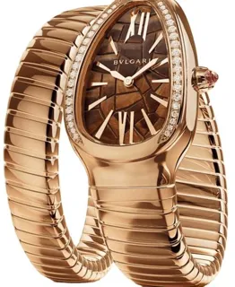 Bulgari Serpenti 104003 35mm Rose gold Brown