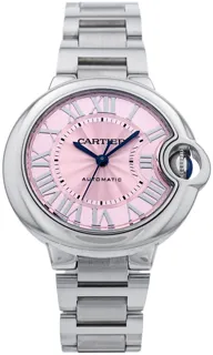 Cartier Ballon Bleu 33mm W6920100 33mm Stainless steel Pink