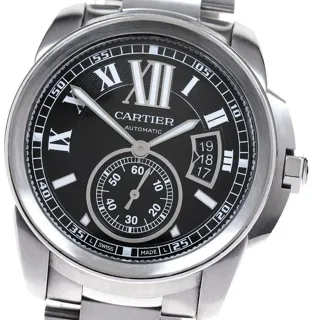 Cartier Calibre de Cartier W7100016 43mm Stainless steel Black