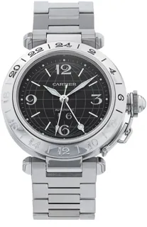 Cartier Pasha C W31049M7 Stainless steel Black