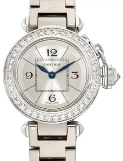 Cartier Pasha WJ124012 27mm White gold Silver