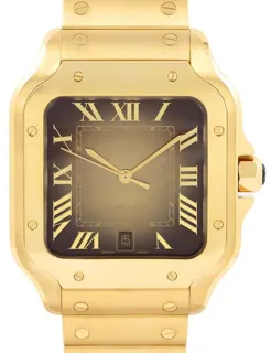 Cartier Santos de Cartier WGSA0095 47.5mm Yellow gold Brown