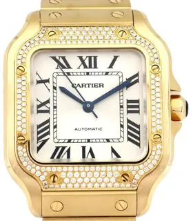 Cartier Santos de Cartier WJSA0013 33mm Yellow gold Silver