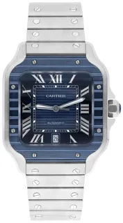 Cartier Santos de Cartier Stainless steel Blue