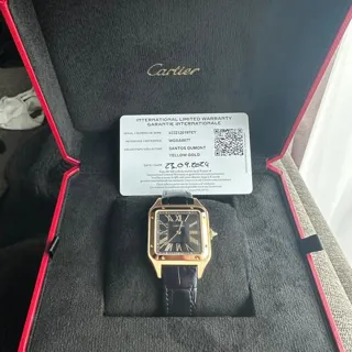 Cartier Santos Dumont WGSA0077 43.5mm Yellow gold Blue