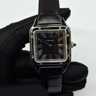 Cartier Santos Dumont WSSA0046 43.5mm Stainless steel Black