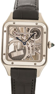 Cartier ディヴァン 純正黒アリゲーターシャイニー 29 x 22mm
