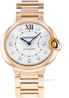 Cartier Ballon Blue we902026 Rose gold Silver