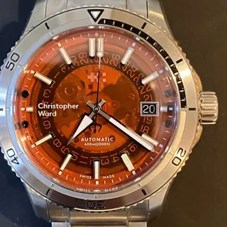 Christopher Ward C60 40mm Stainless steel Orange