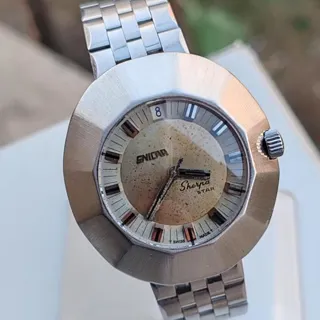 Enicar Sherpa 37mm Stainless steel Champagne