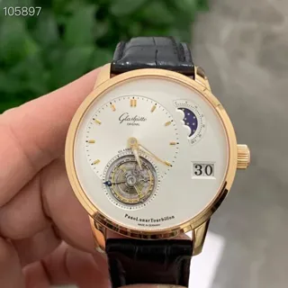 Glashütte PanoLunar Tourbillon 1-93-02-05-50-50 Rose gold Silver