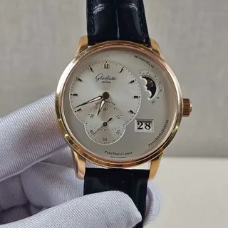 Glashütte PanoMaticLunar 1-90-02-45-35-51 Rose gold Silver