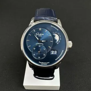 Glashütte PanoMaticLunar 1-90-02-46-32-30 40mm Stainless steel Blue