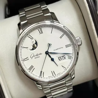 Glashütte Senator Excellence 1-36-04-01-02-71 40mm Stainless steel Silver